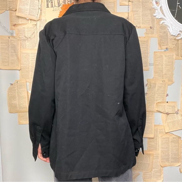 Gap Long Sleeve Stretch Solid Black Button Down - Picture 5 of 7